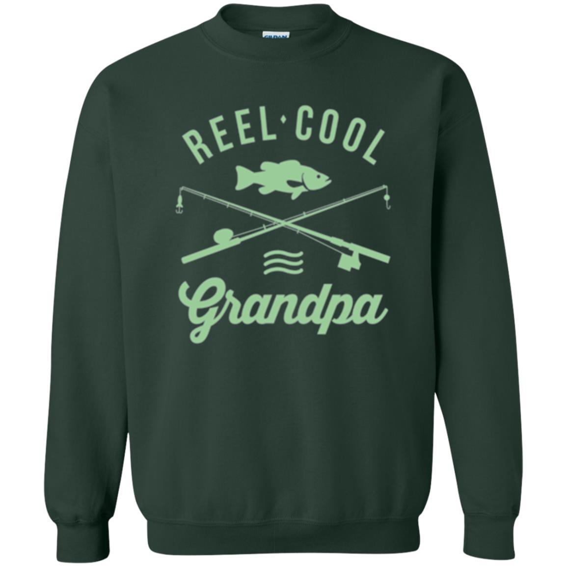 Fisherman T-shirt Retired Grandpa Reel Cool Forest Green