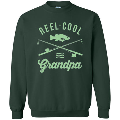 Fisherman T-shirt Retired Grandpa Reel Cool Forest Green