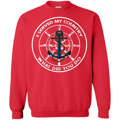 I Served My Country What Did You Do Shirt For Mens Or Womens Red