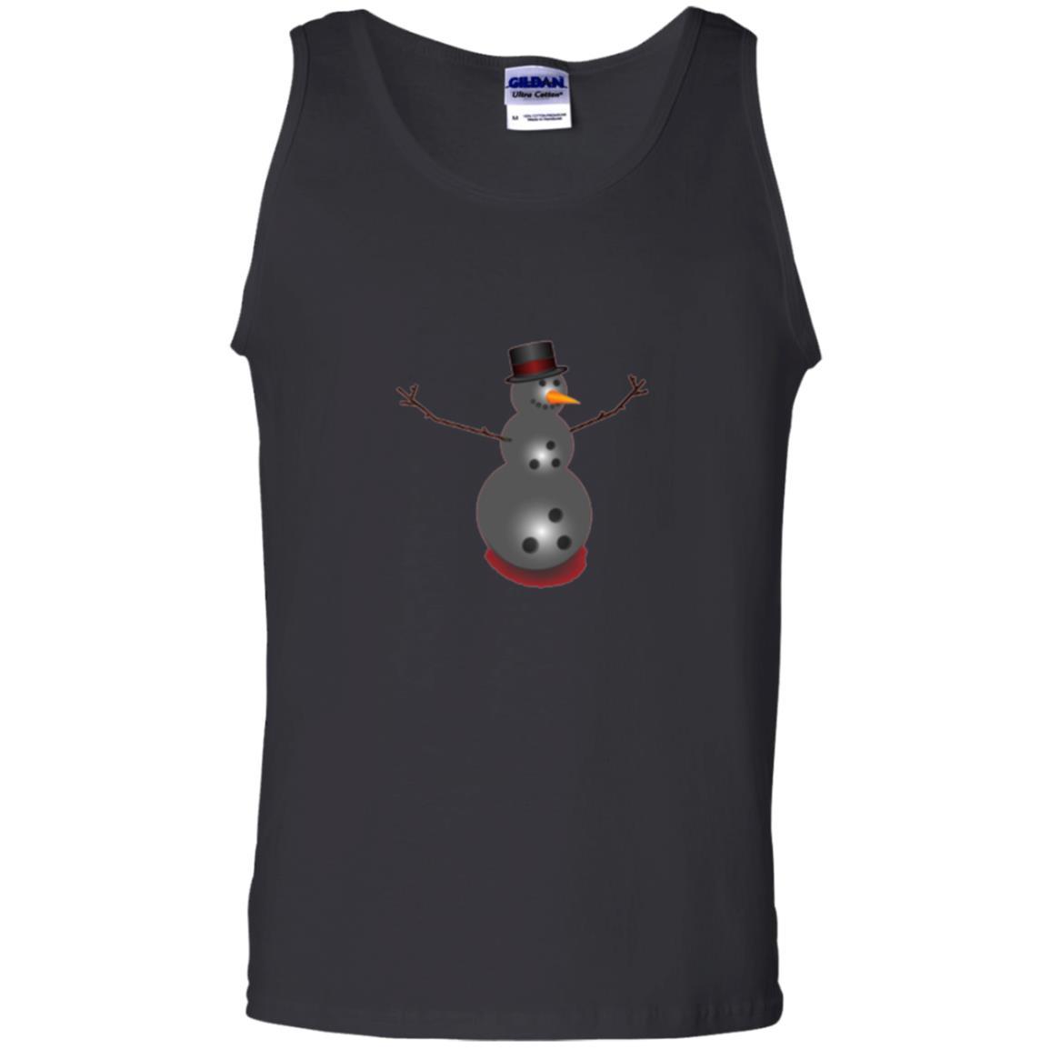 Christmas T-shirt Bowling Ball Snowman Black