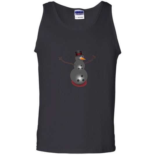 Christmas T-shirt Bowling Ball Snowman Black