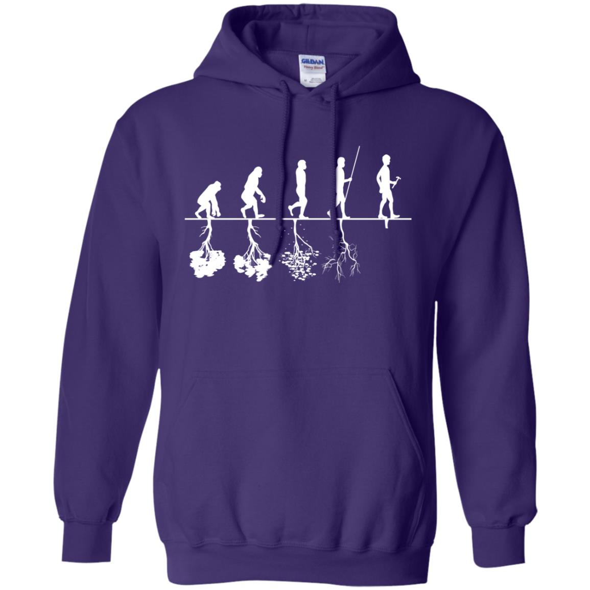 Evolution Tree Of Human Life Thinking Save Environment Shirt Purple