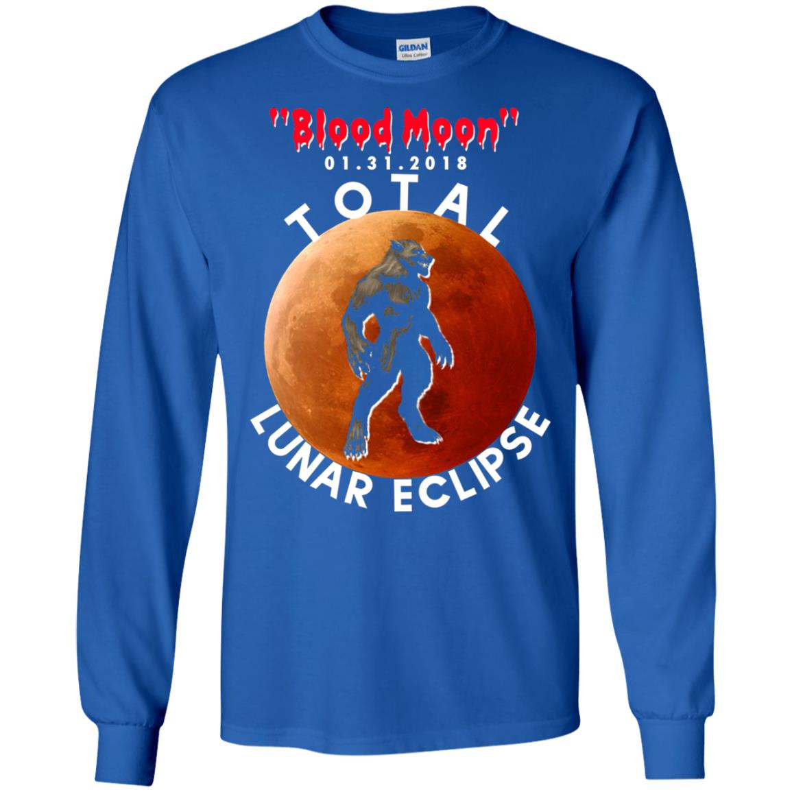 Best Total Lunar Eclipse Shirt 2018 - Blood Moon Werewolf T-shirt Royal