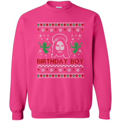 Christmas T-shirt Jesus Birthday Boy Ugly Christmas Sweater Heliconia