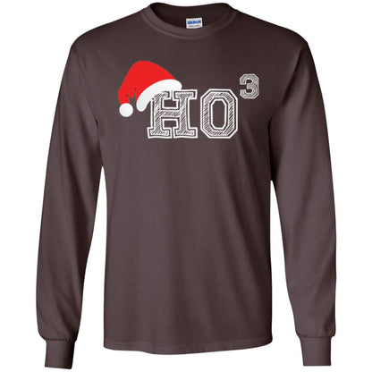 Christmas T Shirt Ho Ho Ho X 3 Third Power Dark Chocolate