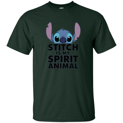 Disney Stitch Is My Spirit Animal T-shirt Forest Green