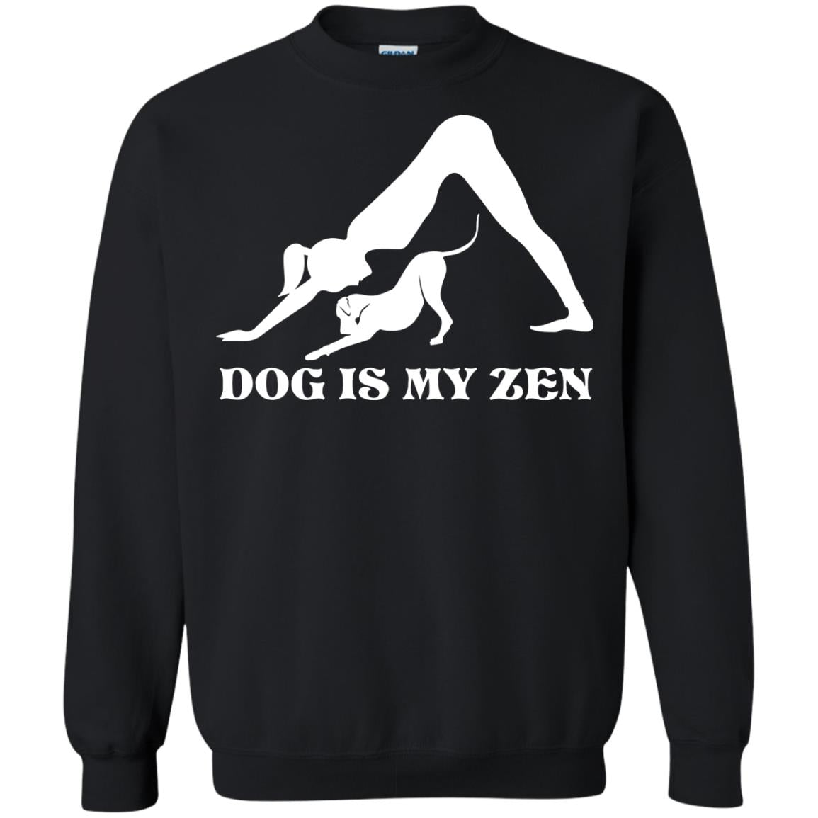Yoga Dog T-shirt Dog Is My Zen Black