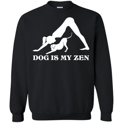 Yoga Dog T-shirt Dog Is My Zen Black