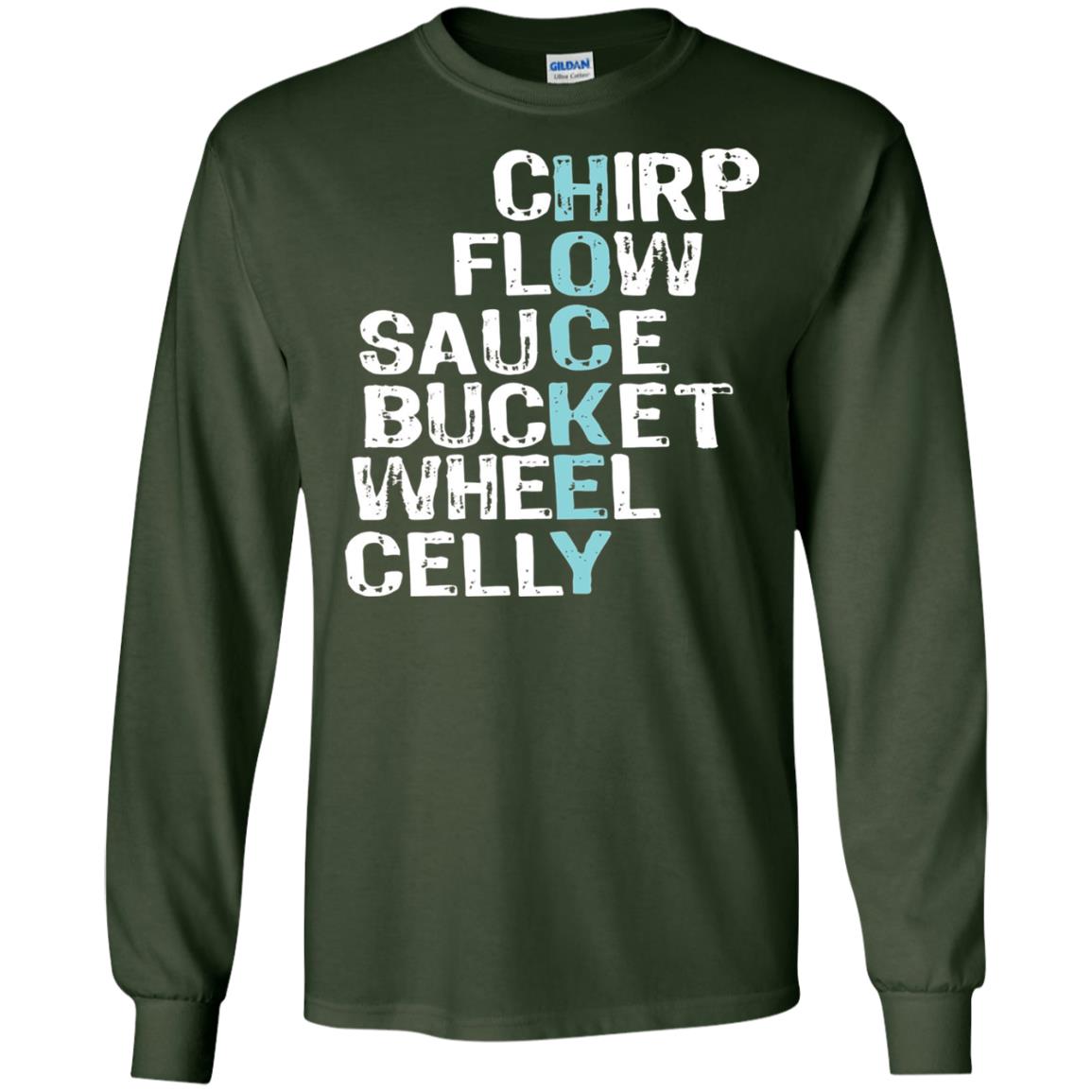 Eat Sleep Hockey Flow Celly Sauce Bucket Flow Wheel Shirt Forest Green