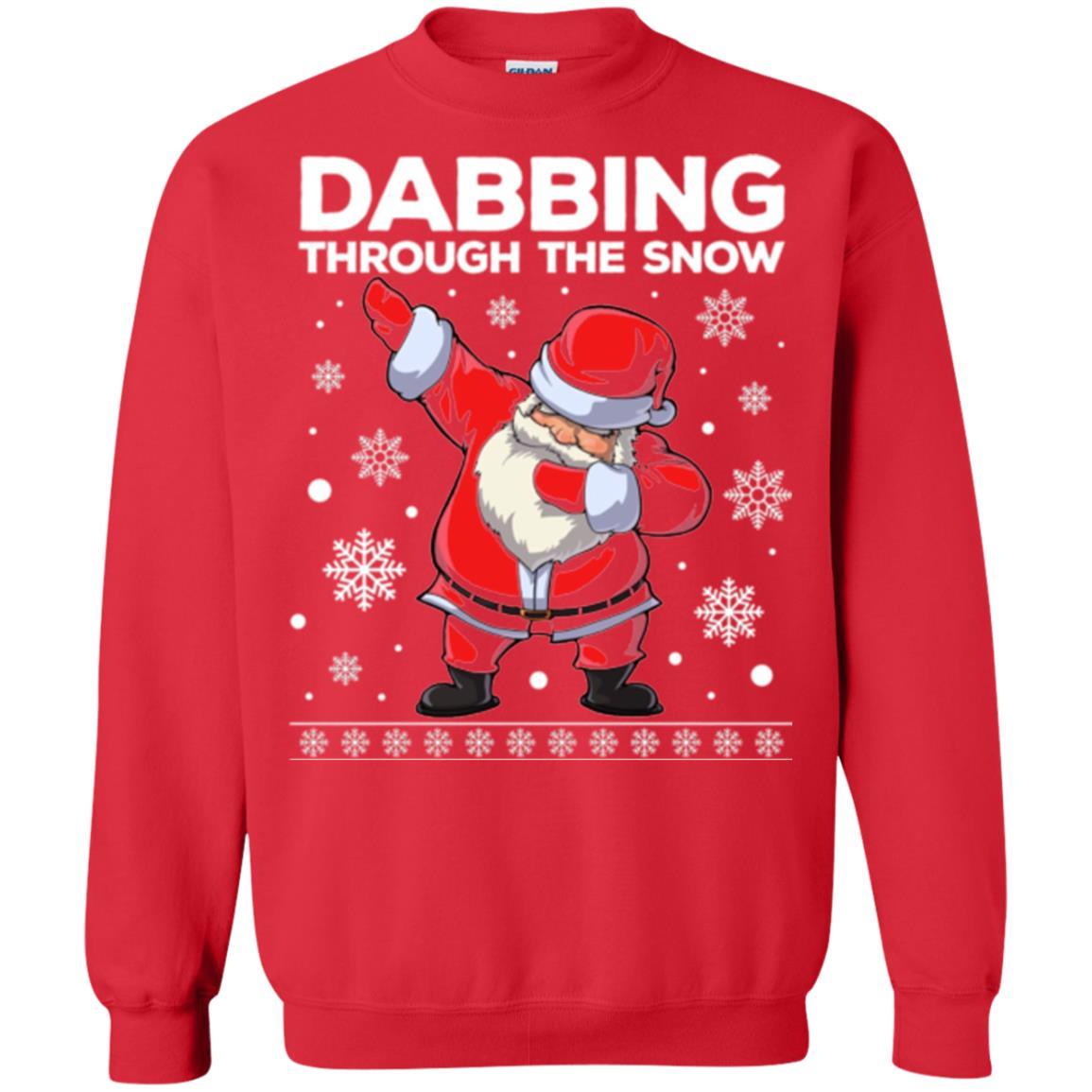 Christmas T-shirt Dabbing Through The Snow T-shirt Red