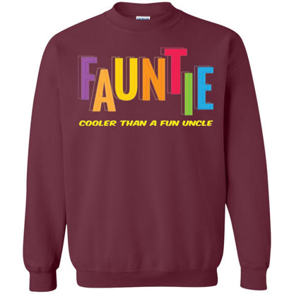 Aunt T-shirt Fauntie Cooler Than A Fun Uncle Maroon