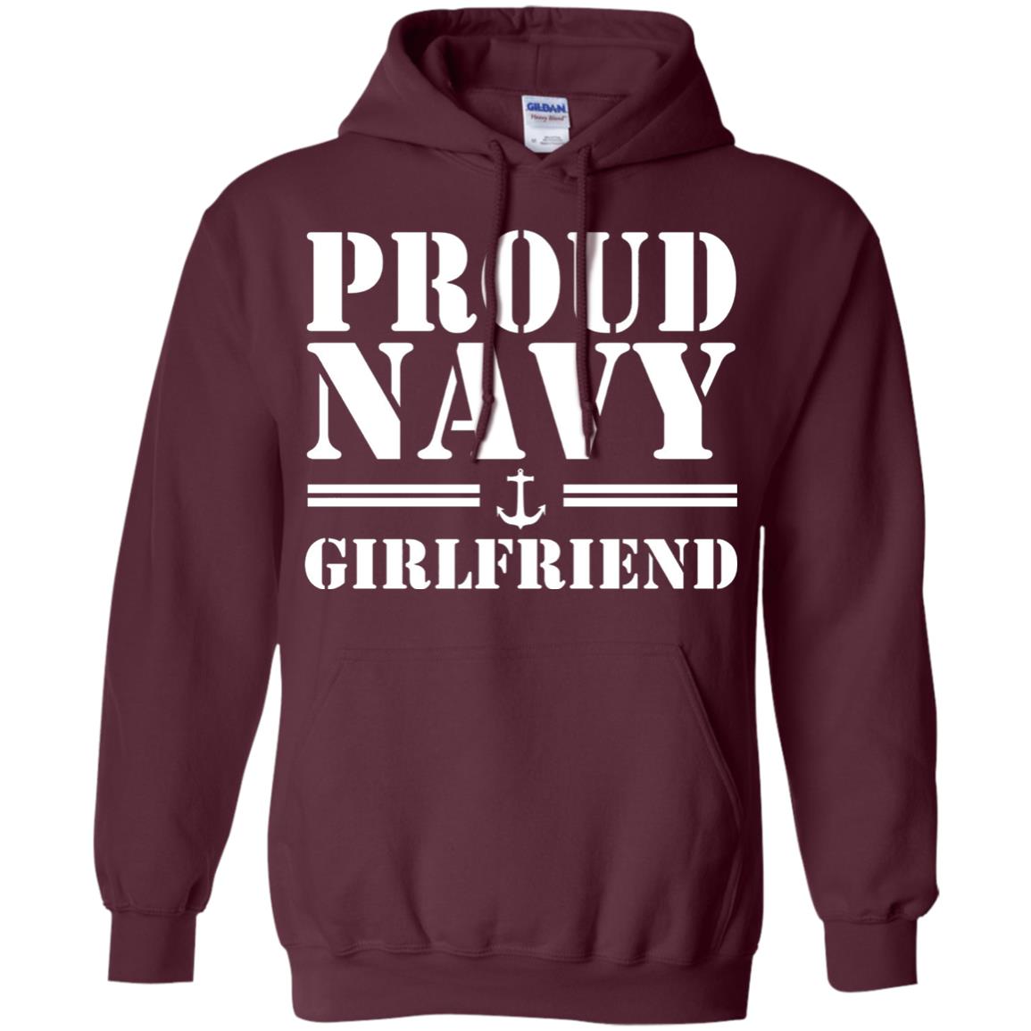 Pride U.s. Army Shirt Proud Navy Girlfriend Maroon