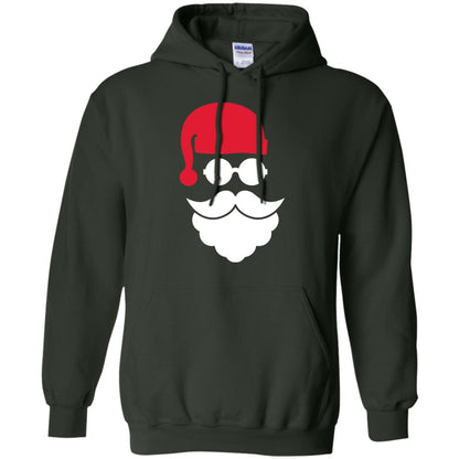Christmas Shirt Santa Claus Face Forest Green