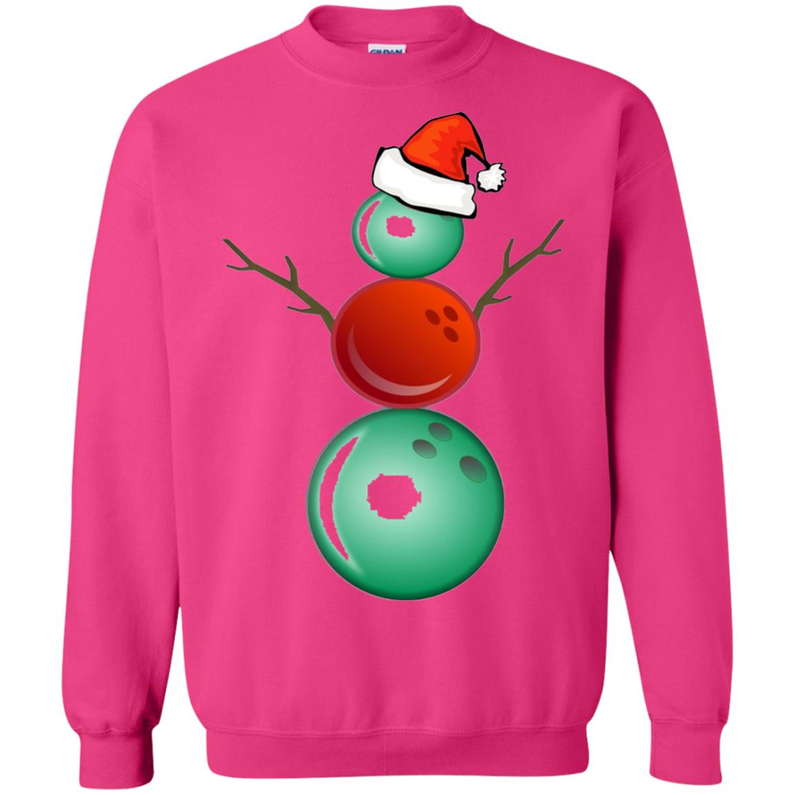 Funny Christmas Shirts Bowling Snowman Heliconia