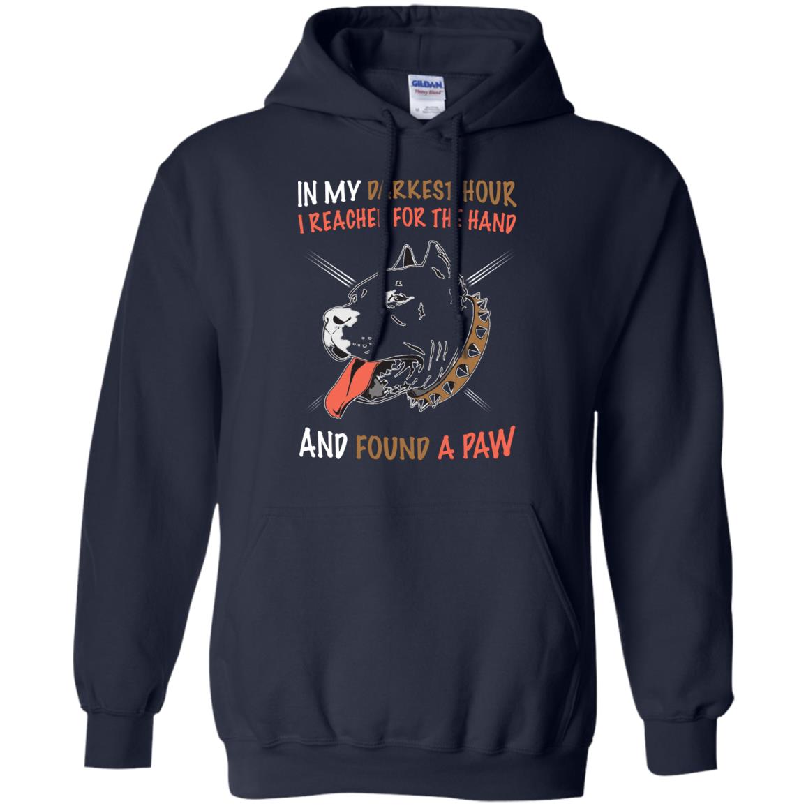 In My Darkness Hour I Reached For The Hand And Found A Paw Shirt Navy