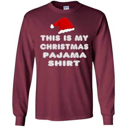 Christmas T-shirt This Is My Christmas Pajama Shirt Maroon