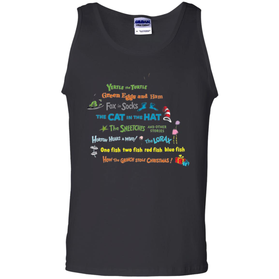 Dr. Seuss Book Title National Wear Red Day T-shirt Black