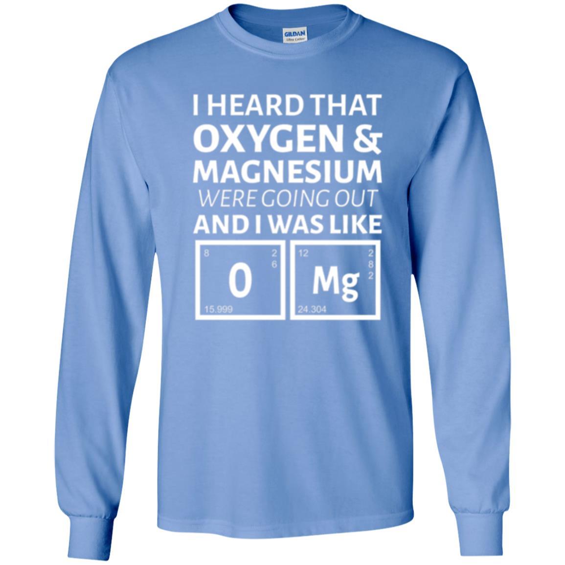 Science T-shirt I Heard That Oxygen And Magnesium Were Going Out Carolina Blue
