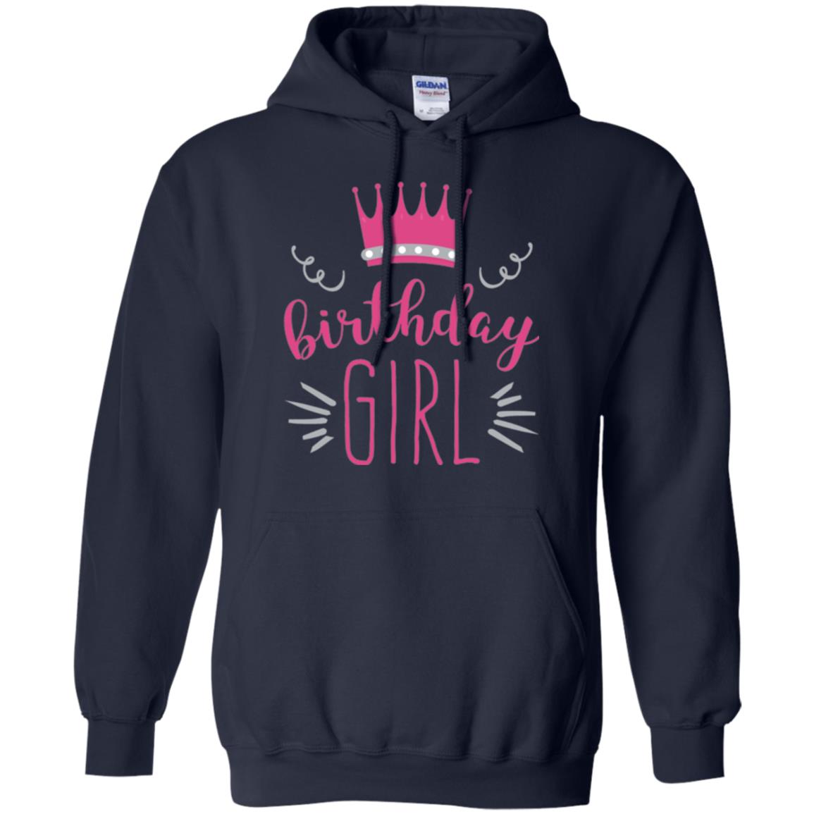 Tiara Crown T-shirt Girl_s Youth Birthday Princess T-shirt Navy