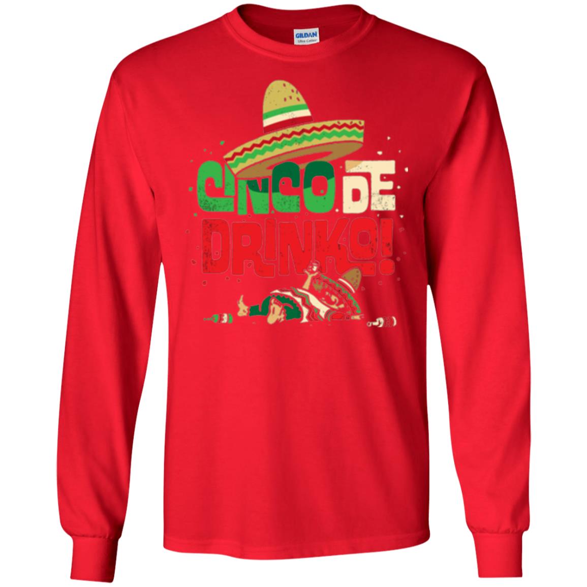 Cinco De Drinko Cinco De Mayo Drink Lover T-shirt Red