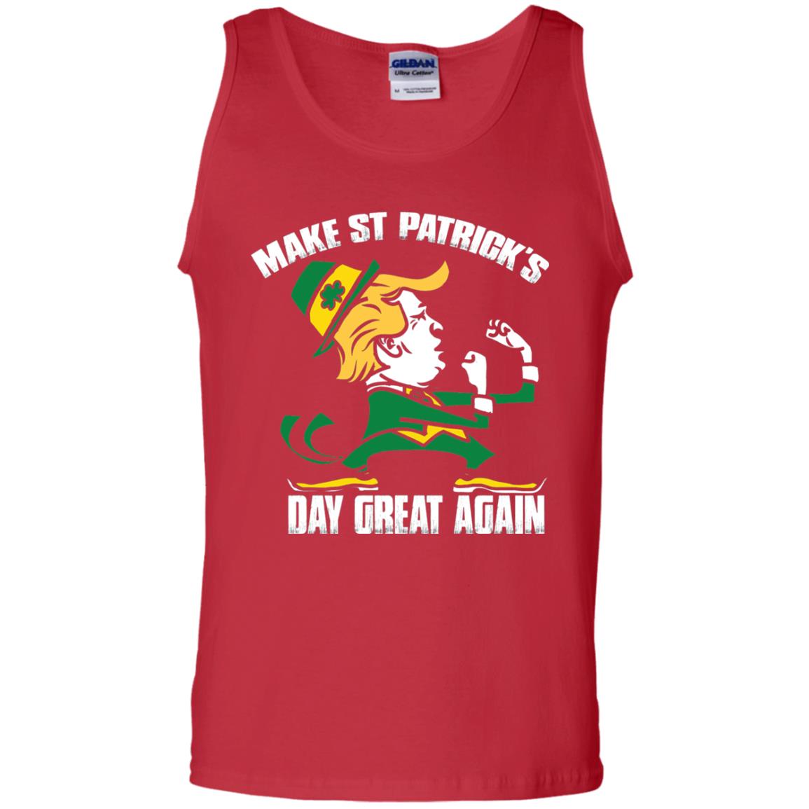 Trump Make St Patricks Day Great Again Funny Trump T-shirt Red
