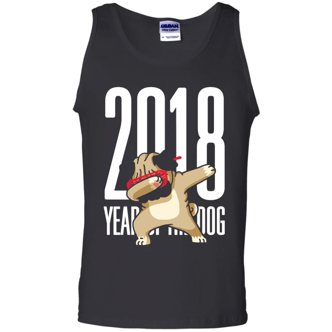 Dog Lover T-shirt 2018 Year Of The Dog Black