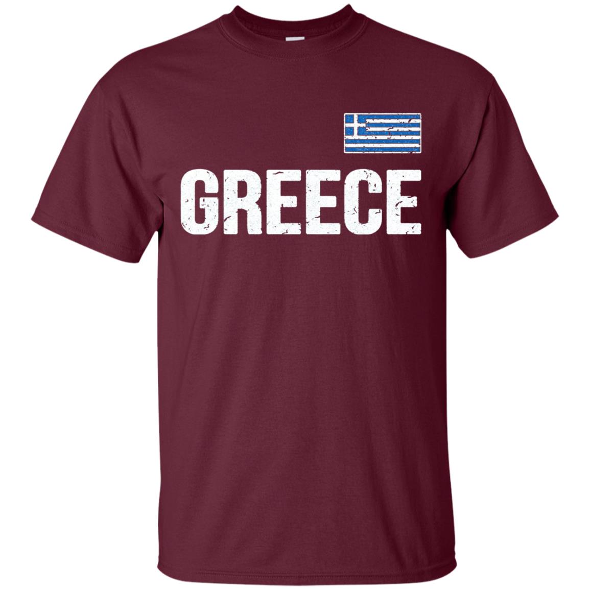 Greece T-shirt Greek Flag Maroon