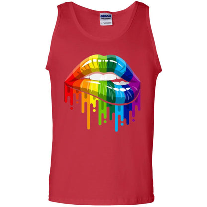 Rainbow Lips Pride Lgbt T-shirt Red