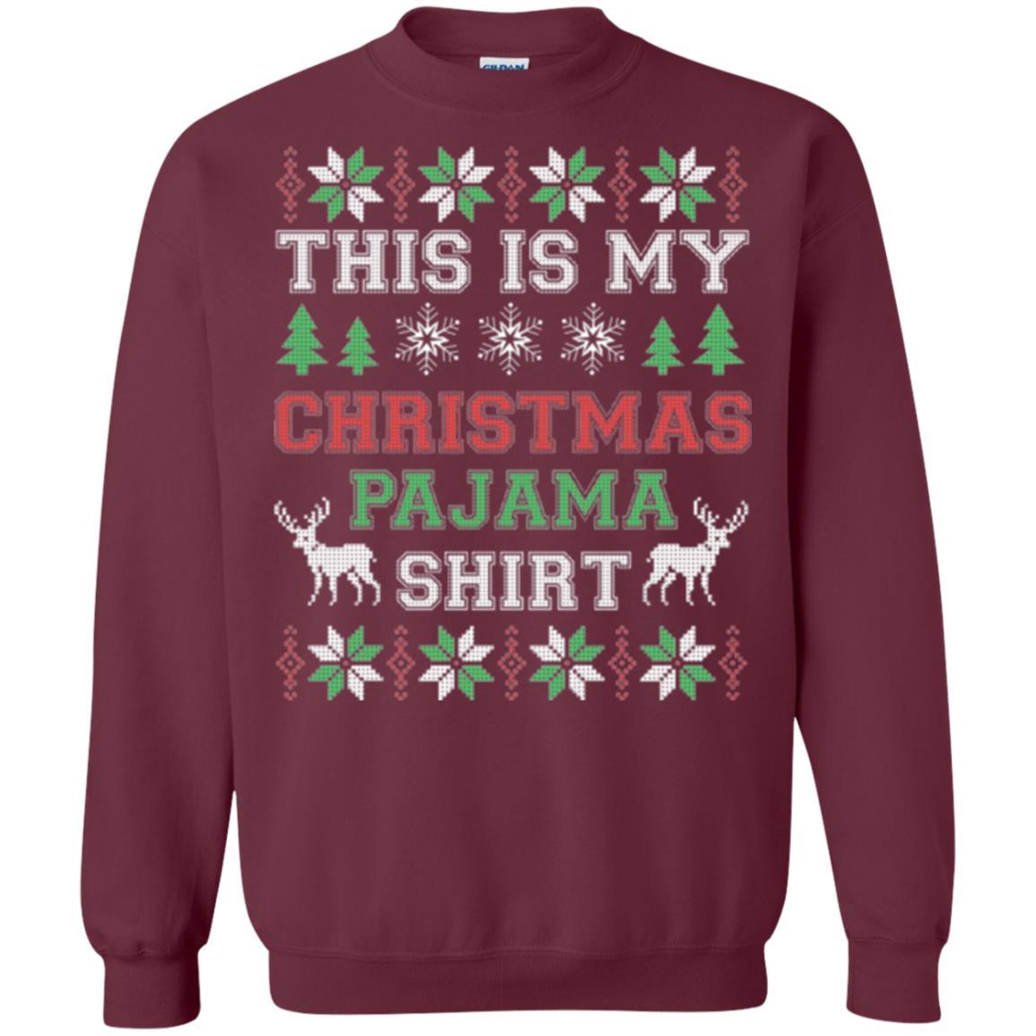 Christmas T-shirt This Is My Christmas Pajama Maroon