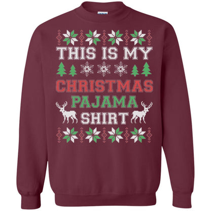 Christmas T-shirt This Is My Christmas Pajama Maroon