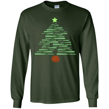 Baseballism Christmas Tree Gift Shirt Forest Green