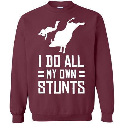 Bull Rider Shirt I Do All My Own Stunts Maroon