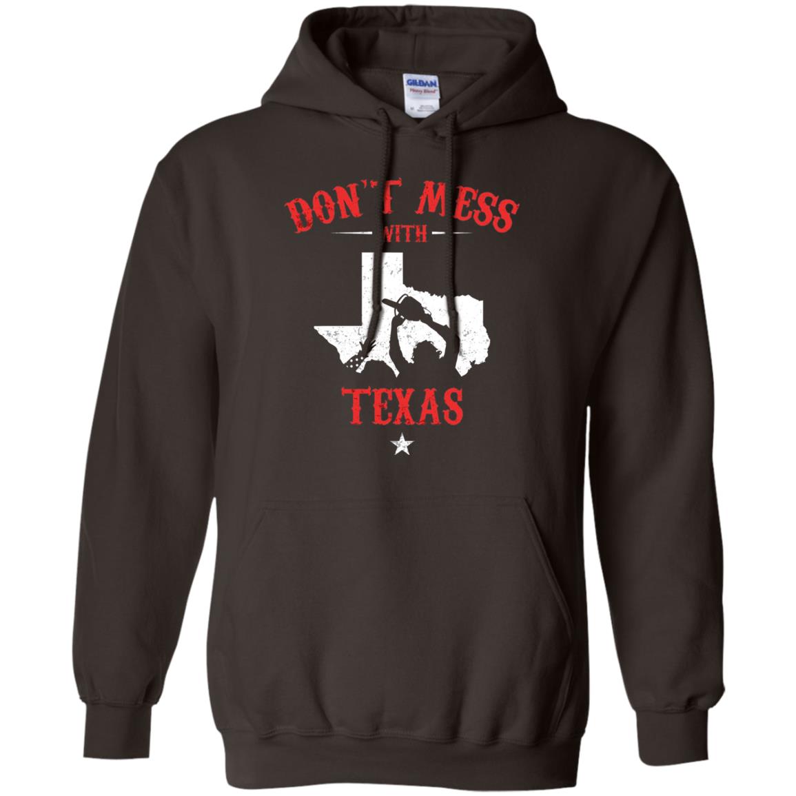 Don_t Mess With Texas Chainsaw T-shirt Dark Chocolate