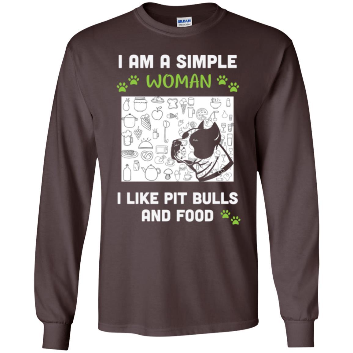 Pitbull Lover T-shirt I Am A Simple Woman I Like Pit Bulls