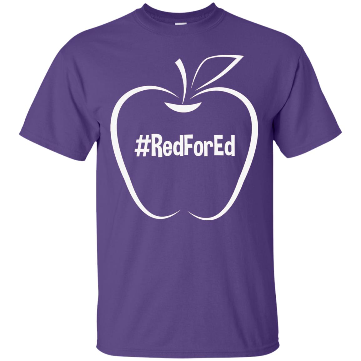 Teacher Shirt Hash Tag Redfored Protest Purple