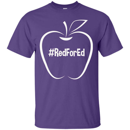 Teacher Shirt Hash Tag Redfored Protest Purple