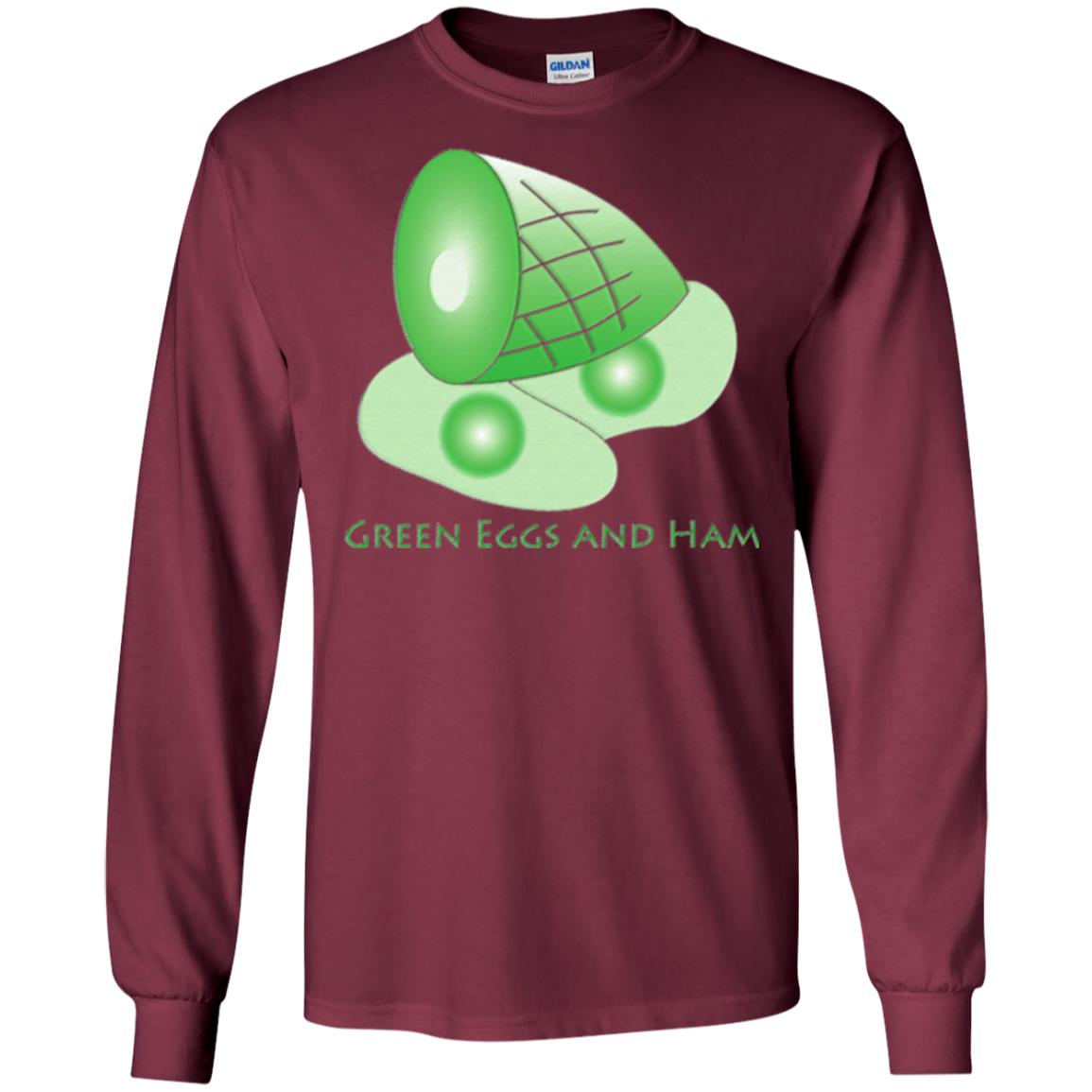 Green Eggs And Ham T-shirt Maroon