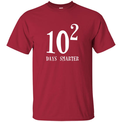 Funny Math 100th Day T-shirt 10 Squared Is 100 Days Smarter