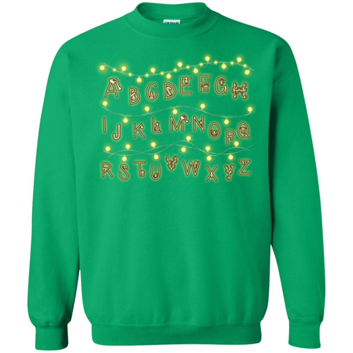Alphabet Fairy Lights T-shirt Irish Green