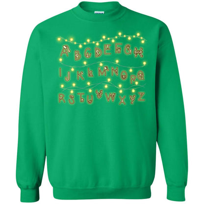 Alphabet Fairy Lights T-shirt Irish Green
