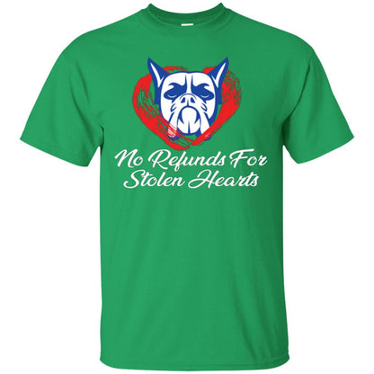 Dog Lover T-shirt No Refunds For Stolen Hearts Irish Green