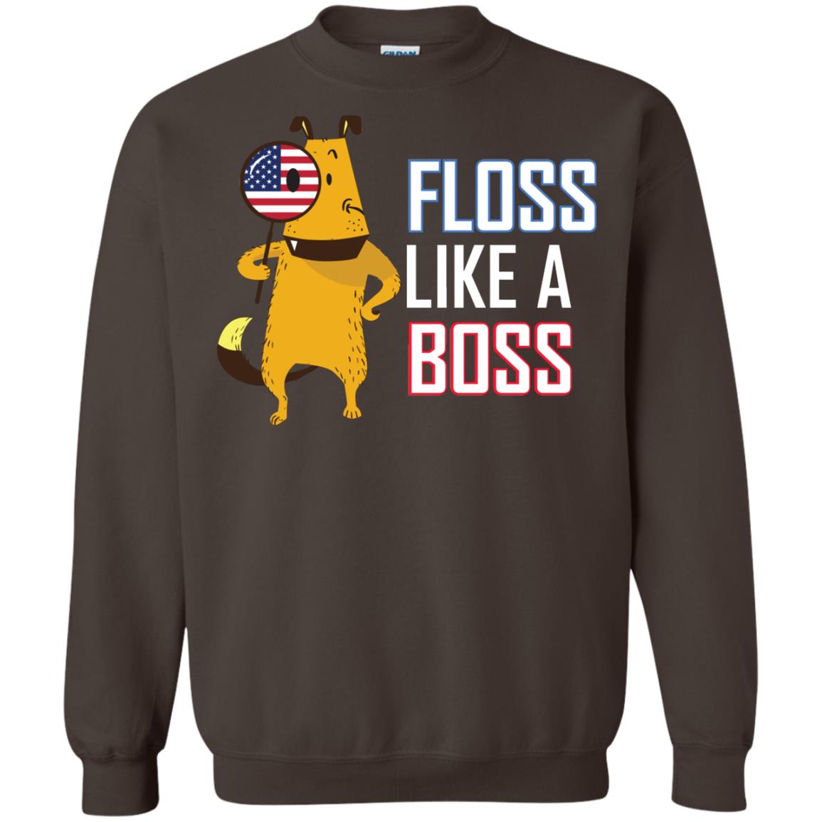 Floss Like A Boss Dog Shirt Dark Chocolate