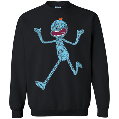 Cartoon T-shirt It_s Mr. Meeseeks Typography Black