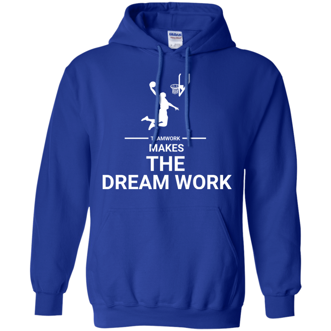 Basketball T-shirt Teamwork Makes The Dream Work Royal
