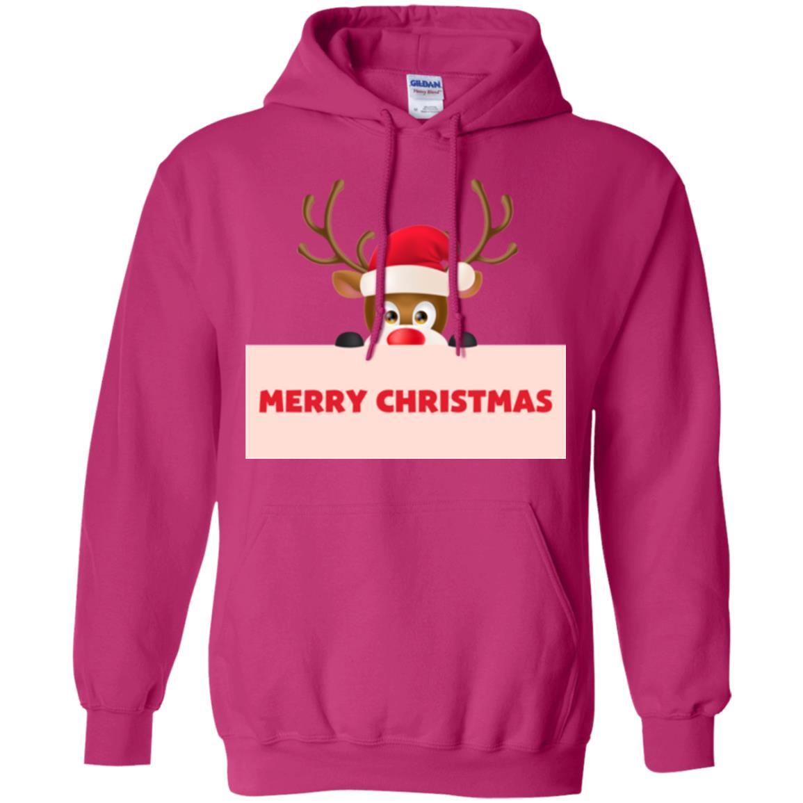 Christmas T-shirt Reindeer Merry Christmas T-shirt Heliconia