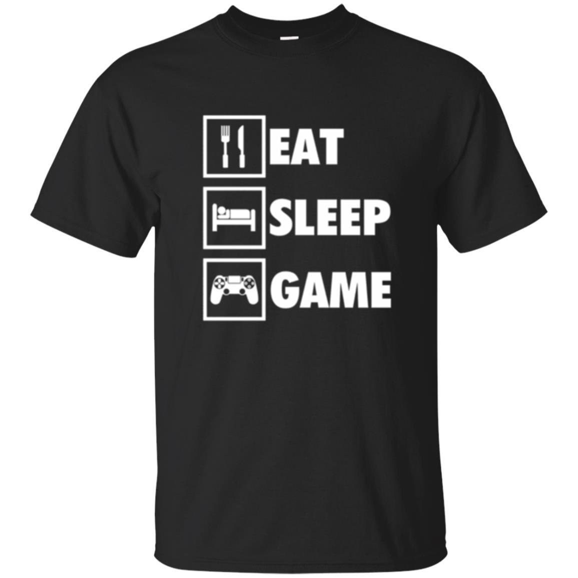 Gamer T-shirt Eat Sleep Game Black