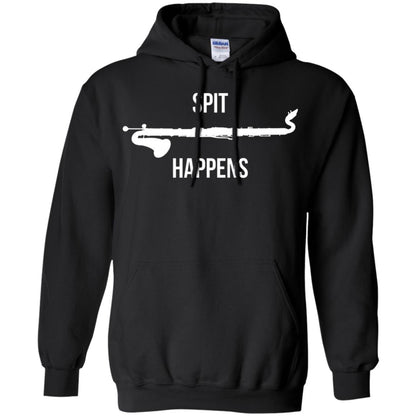 Funny Bass Clarinet T-shirt Spit Happens Black