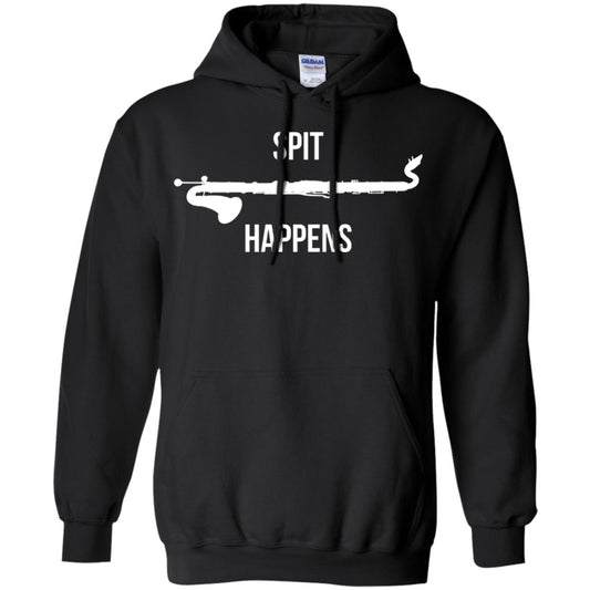 Funny Bass Clarinet T-shirt Spit Happens Black
