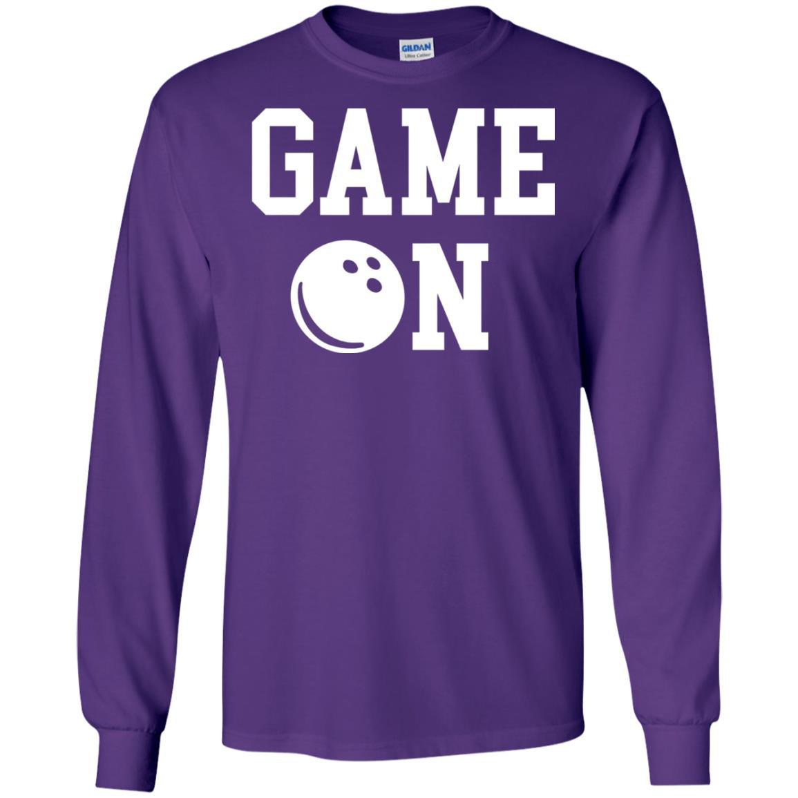Bowler T-shirt Game On Bowling T-shirt Purple