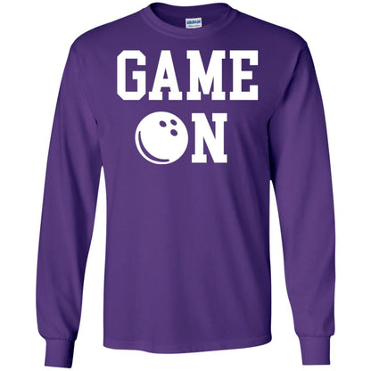 Bowler T-shirt Game On Bowling T-shirt Purple